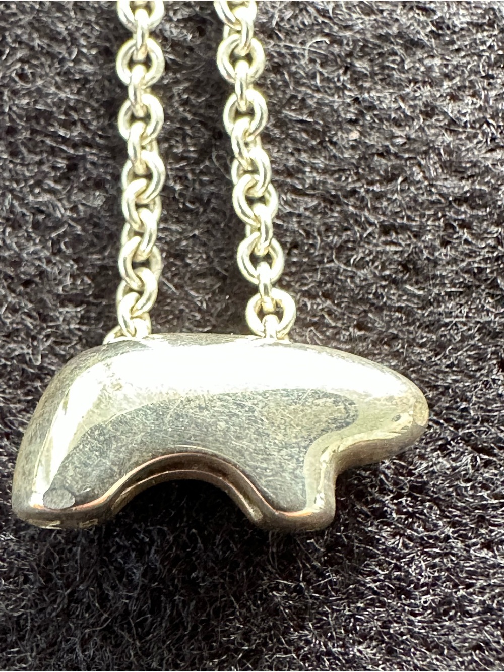 The Golden Bear Vail Sterling Silver Bear Pendant Necklace-Silo Bear Silhouette - Picture 7 of 8